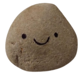 Rock with a smiley face
